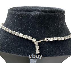 Rare! Vintage Juliana Aurora Borealis Black Gray Crystal Necklace Matted Stones
