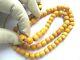 Rare Old Pressed Amber Baltic Stone Beads Necklace Tasbih Tasbeeh Misbaha