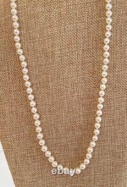 Rare to find 6 6.75mm Flawless Round Japanese Akoya Cultured Pearl Strand