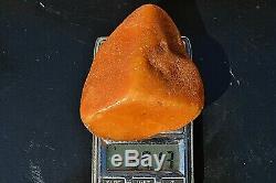 Raw Amber Baltic amber stone pendant RARE dropp 37 gms Egg Yolk