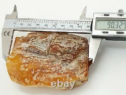 Raw Stone Amber Natural Baltic Vintage Bead 142,7g White Rare Sea Old S-505