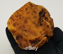 Raw Stone Amber Natural Baltic White 195g Vintage Old Rare Sea Huge Big A-138
