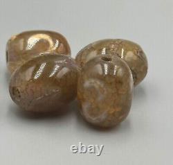 Roman Agate rare unique Agate Lucky stone rare Ancient 4 Beads