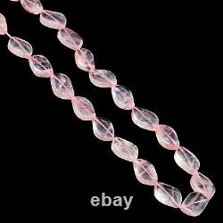 Rose Quartz Beads Strand S Shape 15 Inch Wholesale Lot Rare Gemstone Jewellery