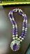 Russel Sam Amethyst And Silver Necklace Rare! Navajo Jewelry