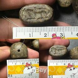 SALE 50 pcs! Ancient Sassanian Medival Rare Old Jasper Stone Intaglio Seal Beads