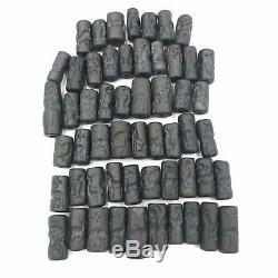 SALE! 55 Pcs Antique Old Rare Black ancient Jade Stone Cylinder Seal beads