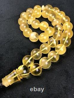 SUPER RARE XL Natural ONE STONE Baltic Amber Prayer Beads 90gr