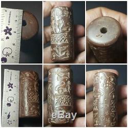 Sasanian amyzing rare stone cylinderseal bead