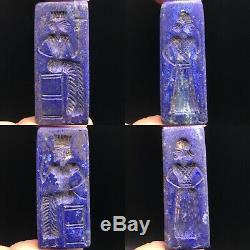 Sasanian rare Wonderful old lapiz lazuli cylinderseal 4 faces bead