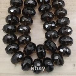 Smoky Quartz Faceted Rondelle Grade AAA 20x30mm Rare Size