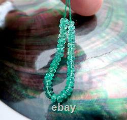 Spectacular New Zambian Emerald Beads Rare Aaaaa Gel Color -gem Vibrant Green