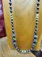 Sterling Silver Navajo Pearl Necklace Withcrandallite From Utah, Rare. 38long