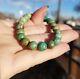 Sterling Or 14k Gold Rare Green Campitos Turquoise Large Bead 8mm Bracelet