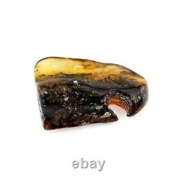Stone Raw Amber Natural Baltic Bead 120,9g Vintage Transparent Rare Q-214