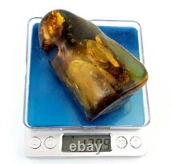 Stone Raw Amber Natural Baltic Bead 120,9g Vintage Transparent Rare Q-214