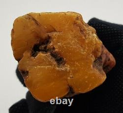 Stone Raw Amber Natural Baltic Bead 261,2g White Vintage Rare Old Special R-818