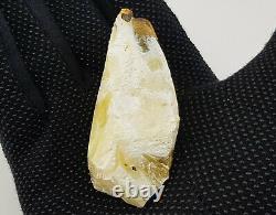 Stone Raw Amber Natural Baltic Bead 34,1g White Vintage Rare Old Sea R-504