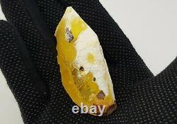 Stone Raw Amber Natural Baltic Bead 34,1g White Vintage Rare Old Sea R-504