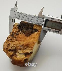 Stone Raw Amber Natural Baltic Vintage Special Rare Sea 290,2g Huge Old S-217