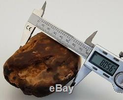 Stone Raw Amber Natural Baltic White Vintage Old Special Sea 278g Rare A-316