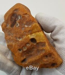 Stone Raw Natural Amber Baltic 164,1g Huge Special Rare Vintage Old White E-219