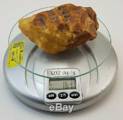 Stone Raw Natural Amber Baltic 164,1g Huge Special Rare Vintage Old White E-219