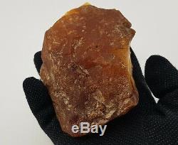 Stone Raw Rare Huge Big White Special 207g Natural Baltic Amber Vintage NO. 136