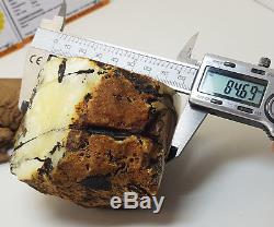 Stone Raw Rare Huge Big White Special 341g Natural Baltic Amber Vintage NO. 029