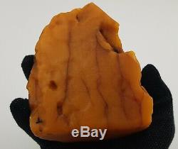 Stone Raw Rare Huge Big White Special 421g Natural Baltic Amber Vintage NO. 130