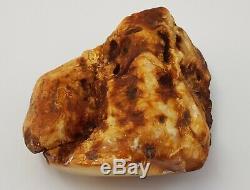 Stone Raw White Amber Natural Baltic Vintage Rare Butterscotch 246,7g Old A-226