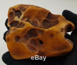 Stone Raw White Amber Natural Baltic Vintage Rare Butterscotch 257,7g Old A-237