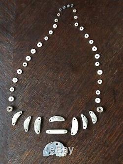 Stunning RARE Hohokam / Anasazi Stone & Shell Beads & Pendant Necklace