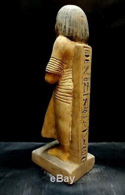 Stunning Stone Hieroglyphic Sculpture Very Rare Egyptian Antiques Bead Statue BC