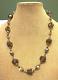Stunning Vintage Alternating Ab Green And Clear Faceted Gems Necklace Rare