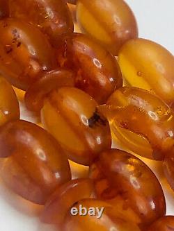 Super Rare Antique Natural STONE Baltic Amber Beads Rosary