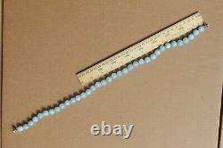 Super Rare Espirito Santo Aquamarine 11mm-13mm Beaded Necklace 20 inches
