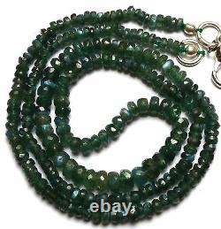 Super Rare Gem Alexandrite Chrysoberyl 2 to 4MM Faceted Rondelle Beads Necklace