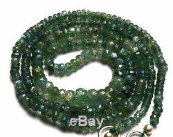 Super Rare Gem Alexandrite Chrysoberyl 2 to 5MM Faceted Rondelle Beads Necklace