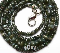 Super Rare Gem Alexandrite Chrysoberyl 3 to 6MM Smooth Rondelle Beads Necklace