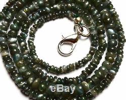 Super Rare Gem Alexandrite Chrysoberyl 3 to 6MM Smooth Rondelle Beads Necklace