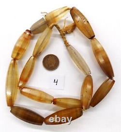 Super Rare Strand Antique Idar-Oberstein Carnelian Agate African Trade Beads 4