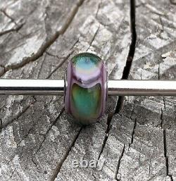 Super Rare Trollbeads Green Lilac Armadillo Glass Bead Tibet Bead