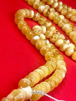 Super rare Natural STONE Baltic Amber Beads Mesbah 107