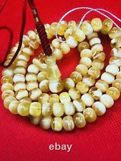Super rare Natural STONE Baltic Amber Beads Mesbah 107