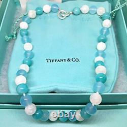 TIFFANY & Co. Paloma Picasso Color Stone Beads Necklace Silver 925 18 Rare F/S