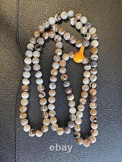 Tasbih Aqeeq Agate Evil Eye Real Stone Prayer Beads? Sulaimani Rare