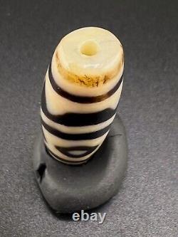 Tibet Nepalese Rare 2 Eyes Dzi Agate Stone Bead