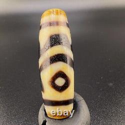 Tibet Nepalese Rare 2 Eyes Dzi Agate Stone Bead