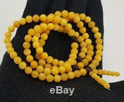 Tibetan Rosary Stone Amber Natural Baltic Bead 17,4g Rare Sea Vintage Old A-190